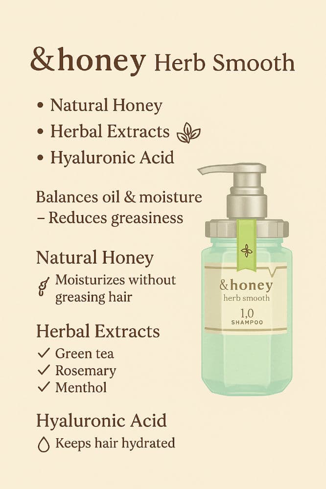 اند هوني - شامبو و بلسم بخلاصة الأعشاب الخاص بالشعر الدهني ( herb smooth ) 440ml